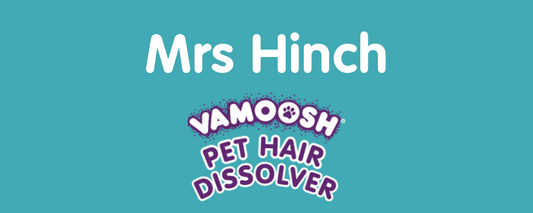 Mrs Hinch uses Vamoosh Pet Hair Dissolver to wash her dog's bedding in the washing machine