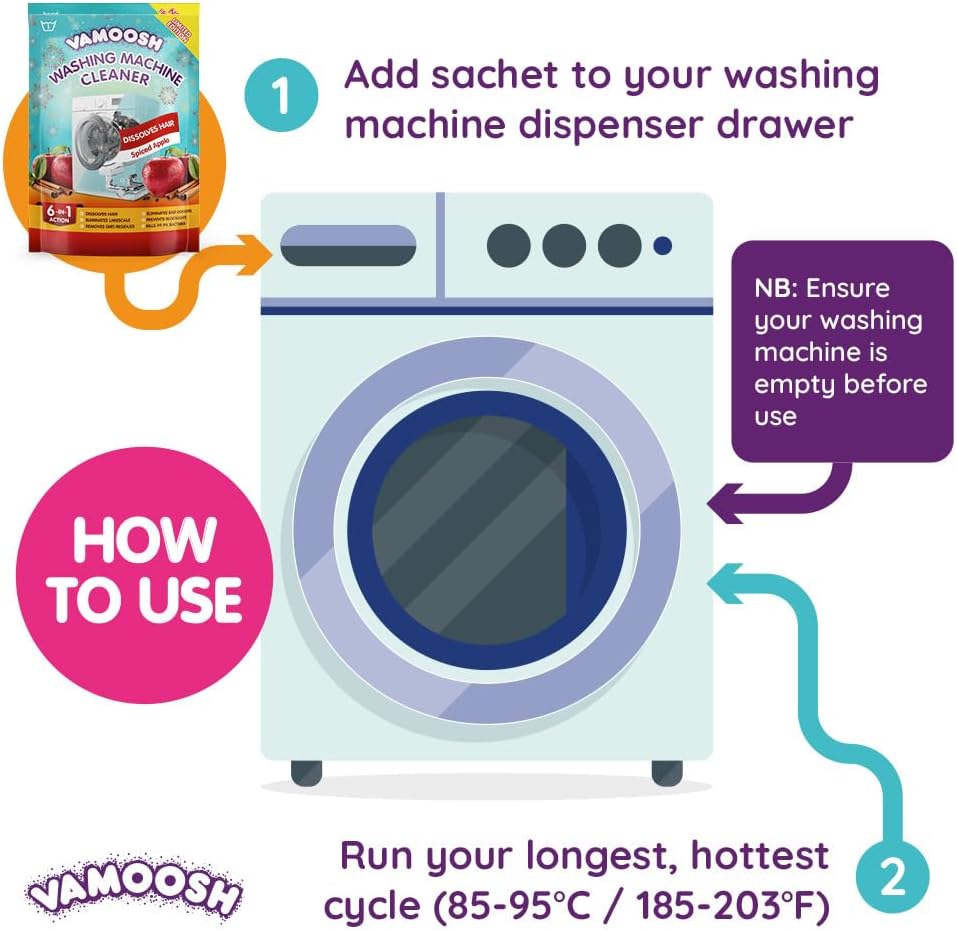Washing Machine Cleaner - Spiced Apple (for deep cleaning washing machines)